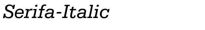 Serifa-Italic