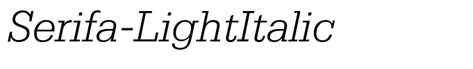 Serifa-LightItalic
