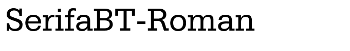 SerifaBT-Roman