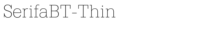 SerifaBT-Thin