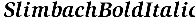 SlimbachBoldItalic