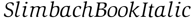 SlimbachBookItalic