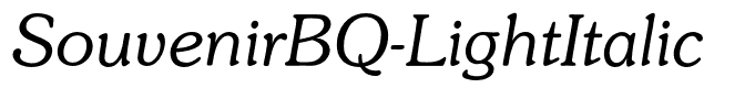 SouvenirBQ-LightItalic