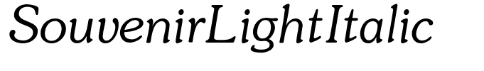 SouvenirLightItalic