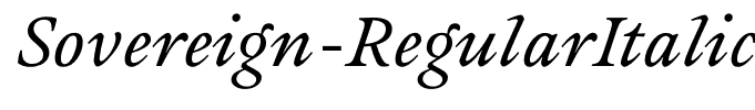 Sovereign-RegularItalic