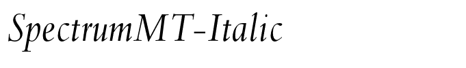 SpectrumMT-Italic