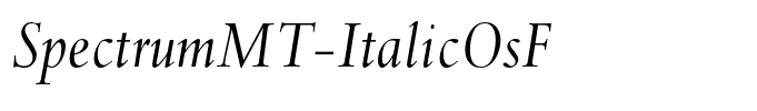 SpectrumMT-ItalicOsF