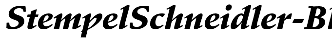 StempelSchneidler-BlackItalic