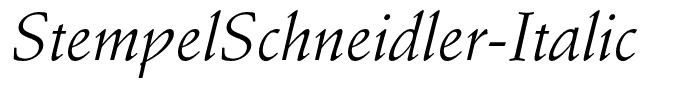 StempelSchneidler-Italic