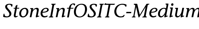 StoneInfOSITC-MediumItalic