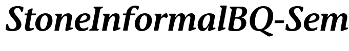 StoneInformalBQ-SemiBoldItalic