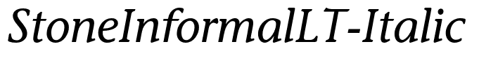 StoneInformalLT-Italic