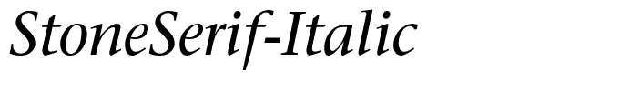 StoneSerif-Italic