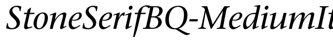 StoneSerifBQ-MediumItalic