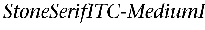 StoneSerifITC-MediumItalic