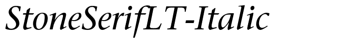 StoneSerifLT-Italic