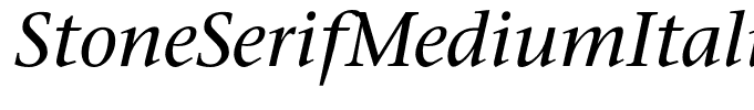 StoneSerifMediumItalic