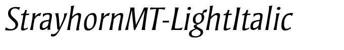 StrayhornMT-LightItalic
