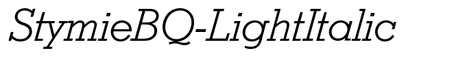 StymieBQ-LightItalic