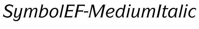 SymbolEF-MediumItalic