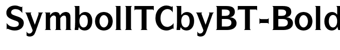 SymbolITCbyBT-Bold