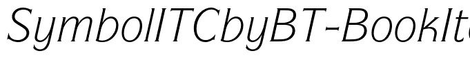 SymbolITCbyBT-BookItalic