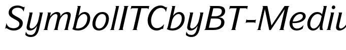 SymbolITCbyBT-MediumItalic