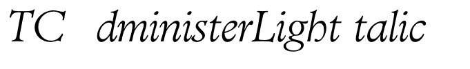 TCAdministerLightItalic
