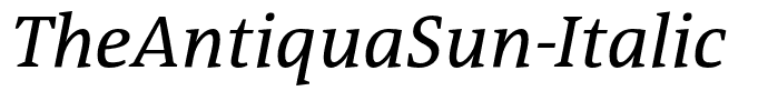 TheAntiquaSun-Italic