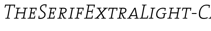 TheSerifExtraLight-CapsItalic