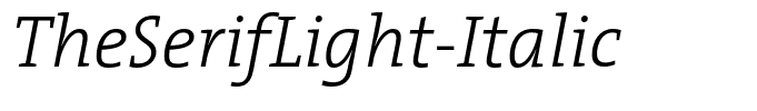 TheSerifLight-Italic