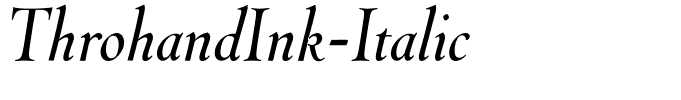 ThrohandInk-Italic
