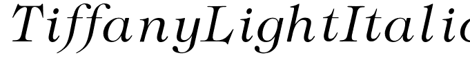 TiffanyLightItalic