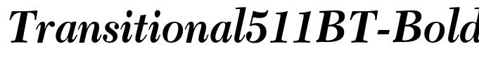 Transitional511BT-BoldItalic