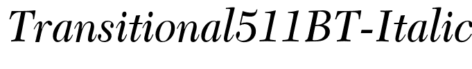 Transitional511BT-Italic