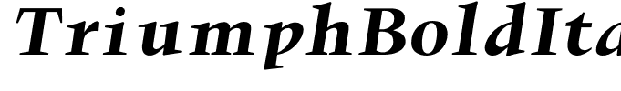 TriumphBoldItalic