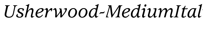 Usherwood-MediumItalic