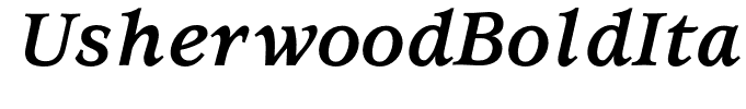 UsherwoodBoldItalic