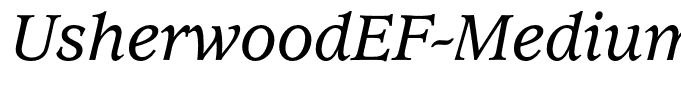 UsherwoodEF-MediumItalic