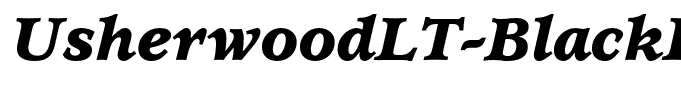 UsherwoodLT-BlackItalic