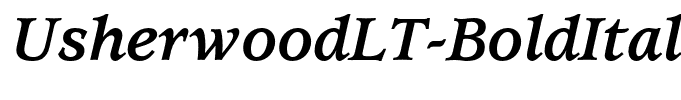 UsherwoodLT-BoldItalic