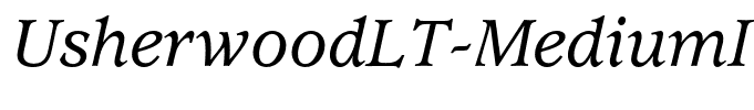 UsherwoodLT-MediumItalic