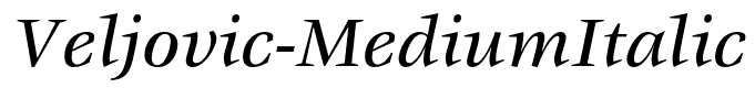 Veljovic-MediumItalic