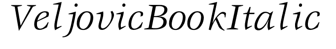 VeljovicBookItalic