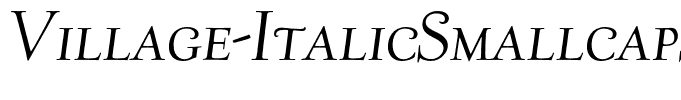 Village-ItalicSmallcapsTitling