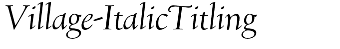 Village-ItalicTitling