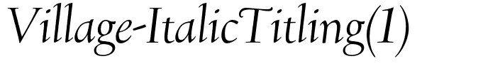 Village-ItalicTitling(1)