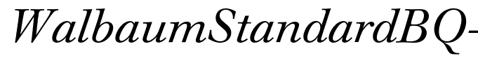 WalbaumStandardBQ-Italic