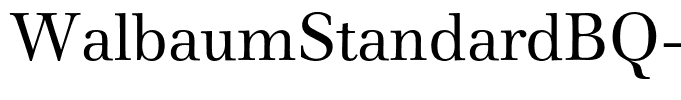WalbaumStandardBQ-Regular