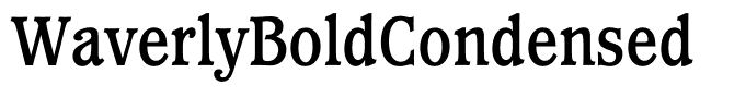 WaverlyBoldCondensed